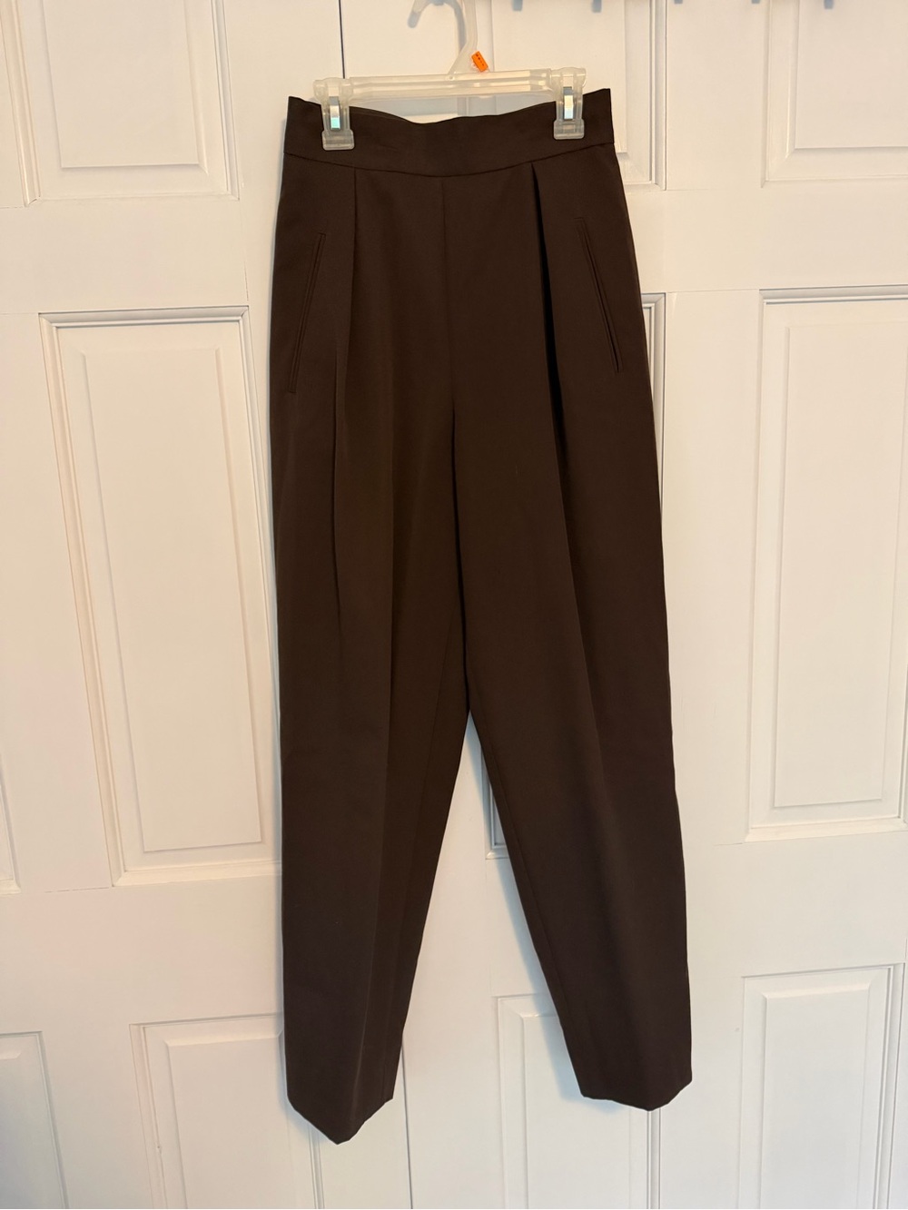 Barneys New York Cream Blouse with Brown High-Waist Trousers - Picture 2 of 10